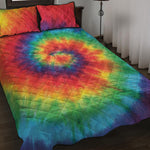 Spiral Tie Dye Print Quilt Bed Set