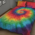 Spiral Tie Dye Print Quilt Bed Set