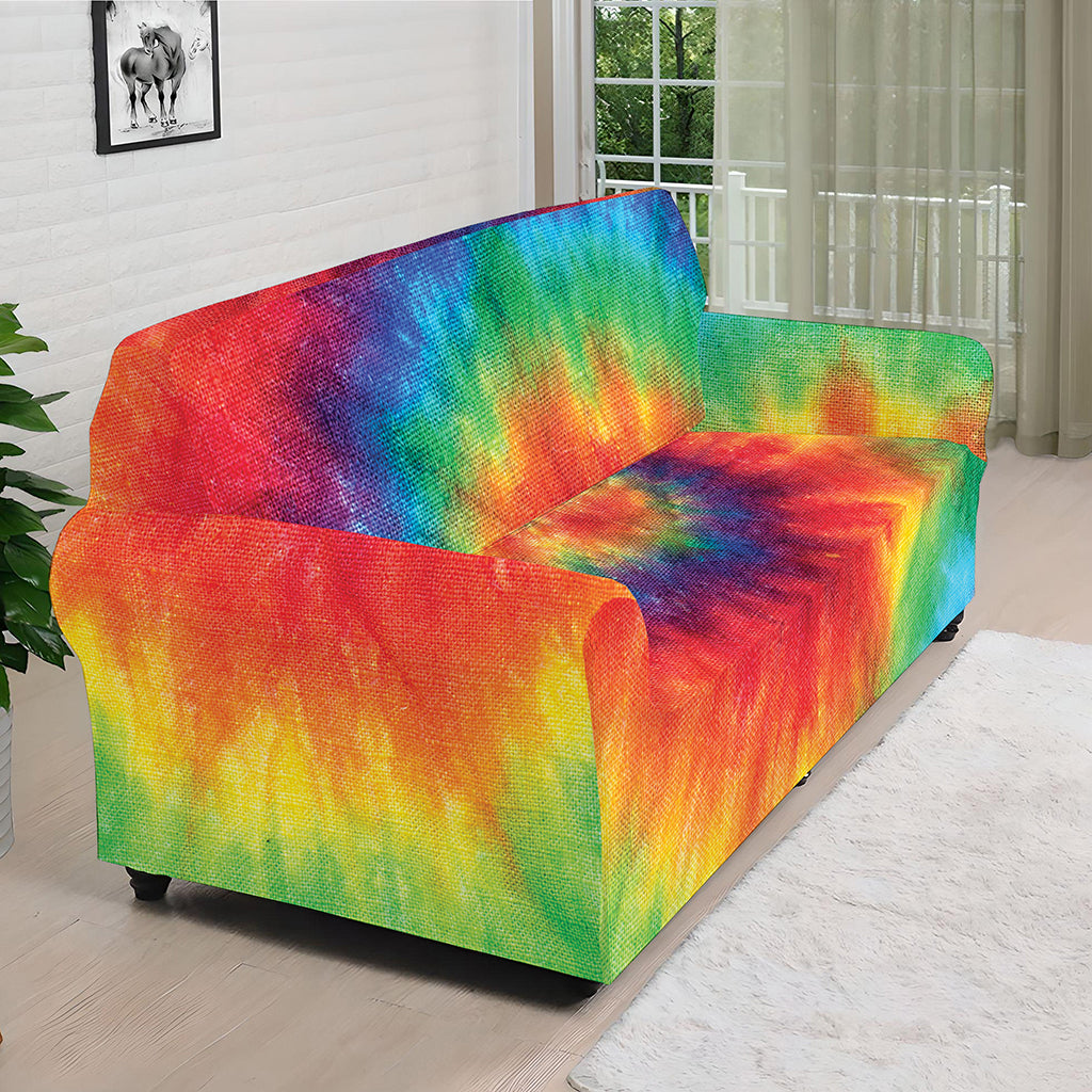 Spiral Tie Dye Print Sofa Cover