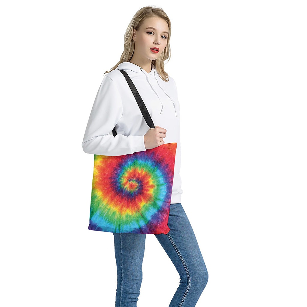 Spiral Tie Dye Print Tote Bag