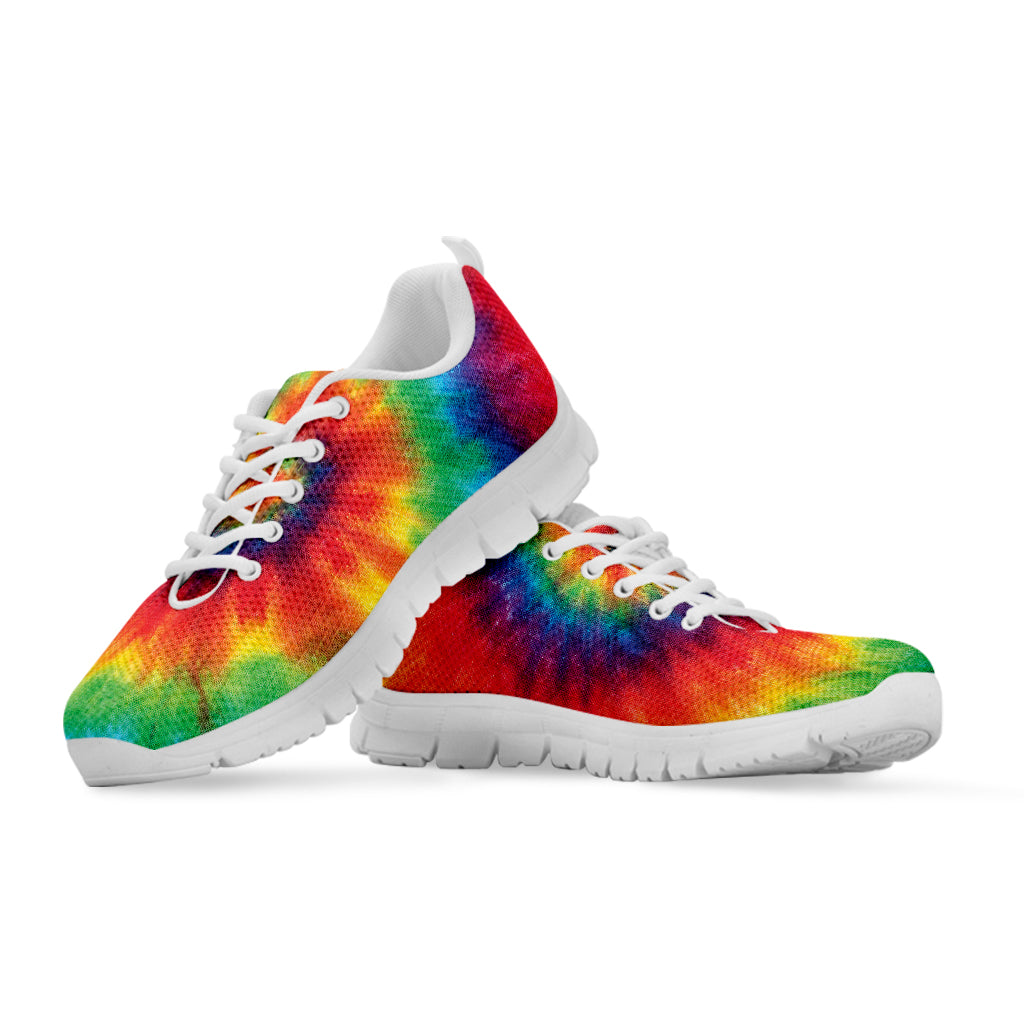 Spiral Tie Dye Print White Sneakers
