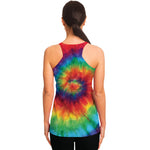 Spiral Tie Dye Print Women's Racerback Tank Top