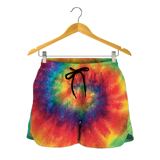 Spiral Tie Dye Print Women's Shorts