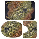 Spiritual Deer Mandala Print 3 Piece Bath Mat Set