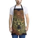 Spiritual Deer Mandala Print Apron