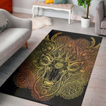 Spiritual Deer Mandala Print Area Rug