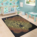 Spiritual Deer Mandala Print Area Rug