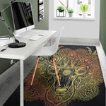Spiritual Deer Mandala Print Area Rug