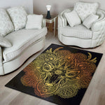 Spiritual Deer Mandala Print Area Rug