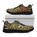 Spiritual Deer Mandala Print Black Running Shoes