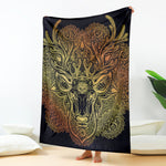 Spiritual Deer Mandala Print Blanket