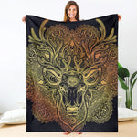 Spiritual Deer Mandala Print Blanket