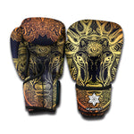 Spiritual Deer Mandala Print Boxing Gloves