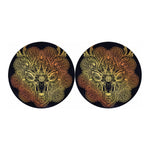 Spiritual Deer Mandala Print Car Coasters
