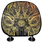 Spiritual Deer Mandala Print Car Headrest Covers