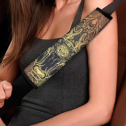 Spiritual Deer Mandala Print Car Seat Belt Covers