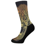 Spiritual Deer Mandala Print Crew Socks