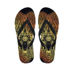 Spiritual Deer Mandala Print Flip Flops