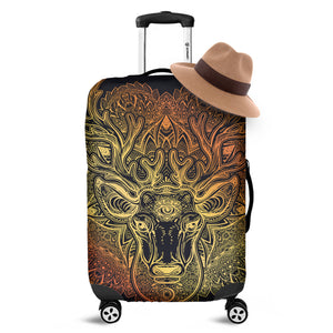 Spiritual Deer Mandala Print Luggage Cover