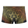 Spiritual Deer Mandala Print Men's Boxer Briefs