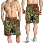 Spiritual Deer Mandala Print Men's Shorts