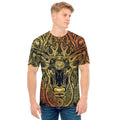Spiritual Deer Mandala Print Men's T-Shirt