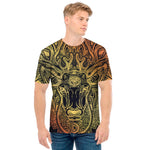 Spiritual Deer Mandala Print Men's T-Shirt