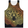 Spiritual Deer Mandala Print Men's Tank Top