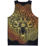 Spiritual Deer Mandala Print Men's Tank Top