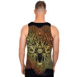 Spiritual Deer Mandala Print Men's Tank Top