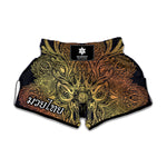 Spiritual Deer Mandala Print Muay Thai Boxing Shorts