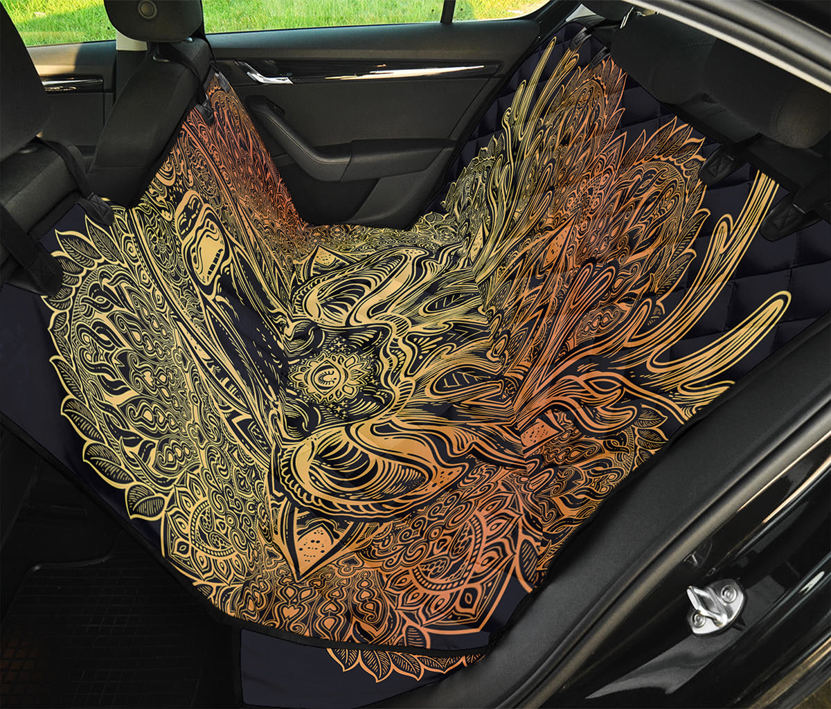 Spiritual Deer Mandala Print Pet Car Back Seat Cover