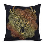 Spiritual Deer Mandala Print Pillow Cover