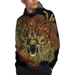 Spiritual Deer Mandala Print Pullover Hoodie