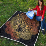 Spiritual Deer Mandala Print Quilt