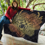 Spiritual Deer Mandala Print Quilt