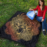 Spiritual Deer Mandala Print Quilt