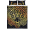 Spiritual Deer Mandala Print Quilt Bed Set