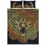 Spiritual Deer Mandala Print Quilt Bed Set
