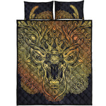 Spiritual Deer Mandala Print Quilt Bed Set