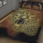 Spiritual Deer Mandala Print Quilt Bed Set