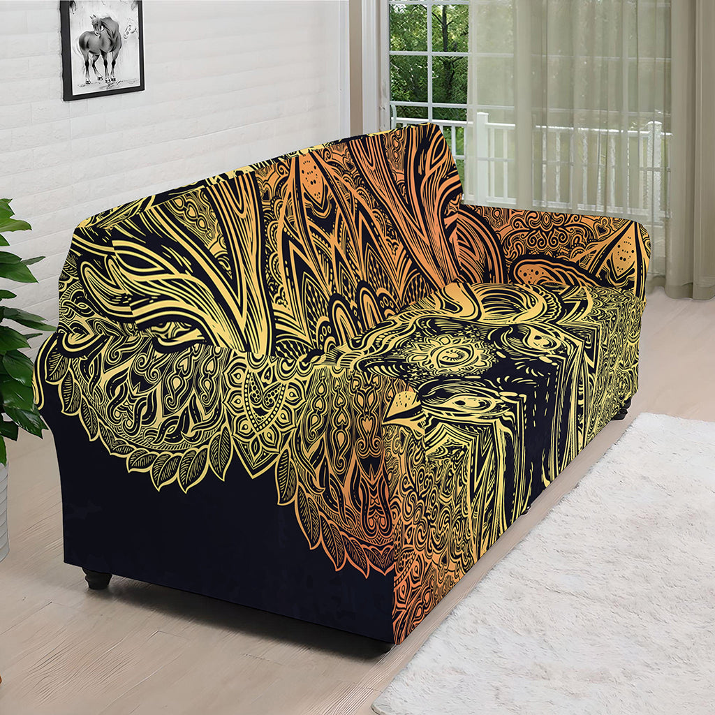 Spiritual Deer Mandala Print Sofa Cover
