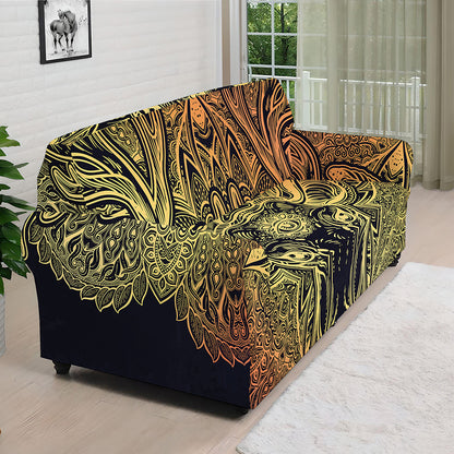 Spiritual Deer Mandala Print Sofa Cover