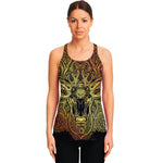 Spiritual Deer Mandala Print Women's Racerback Tank Top