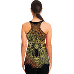 Spiritual Deer Mandala Print Women's Racerback Tank Top