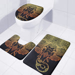 Spiritual Elephant Mandala Print 3 Piece Bath Mat Set