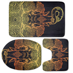 Spiritual Elephant Mandala Print 3 Piece Bath Mat Set