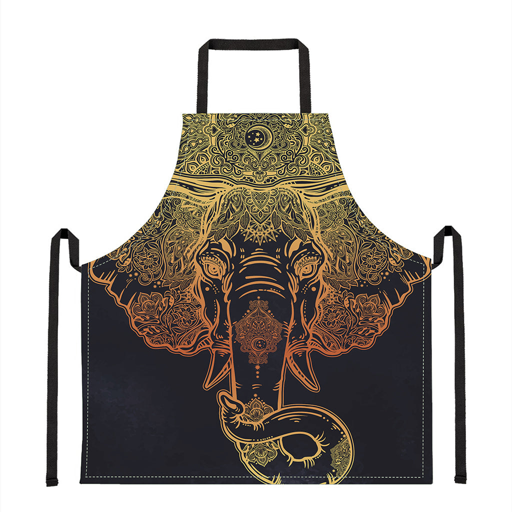 Spiritual Elephant Mandala Print Apron