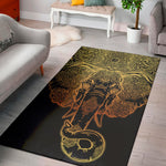 Spiritual Elephant Mandala Print Area Rug