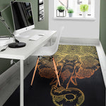 Spiritual Elephant Mandala Print Area Rug